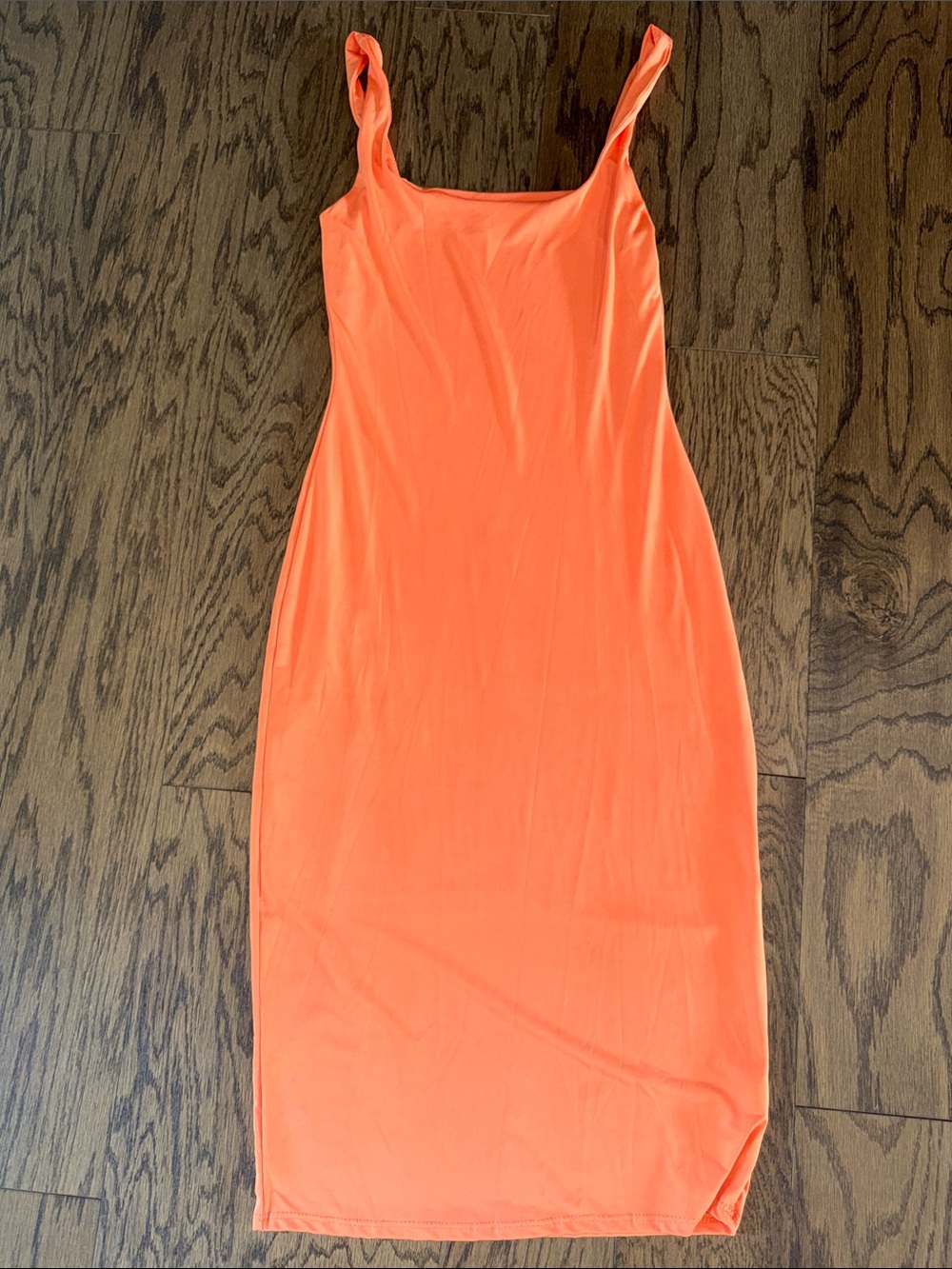 Sincerely Jules Orange Sleeveless Midi Dress